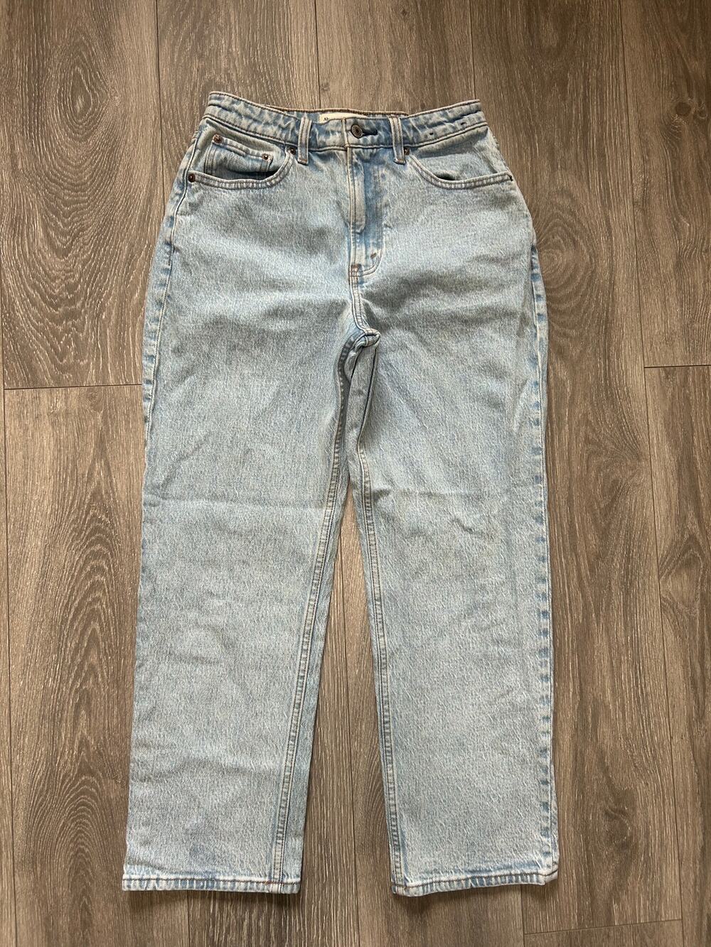 Abercrombie & Fitch Curve Love Vintage Straight High Rise Jeans Size W26 Short